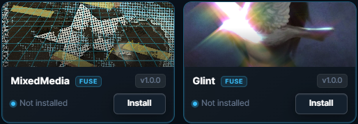 Tool cards in Flash Air with their Install buttons